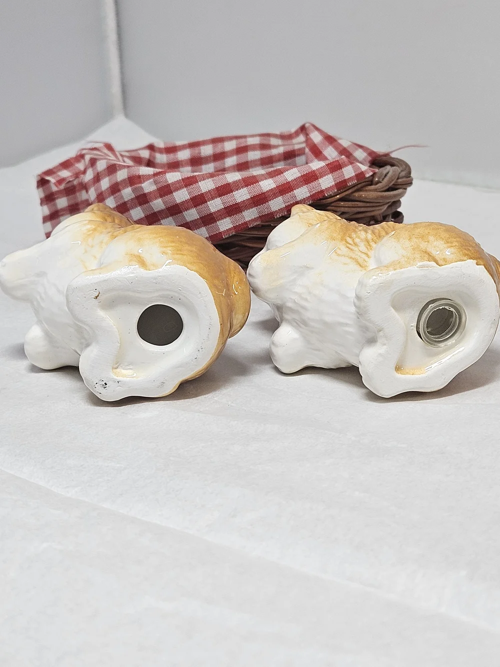 Vintage Kittens In A Basket Salt And Pepper Set Cats S&P